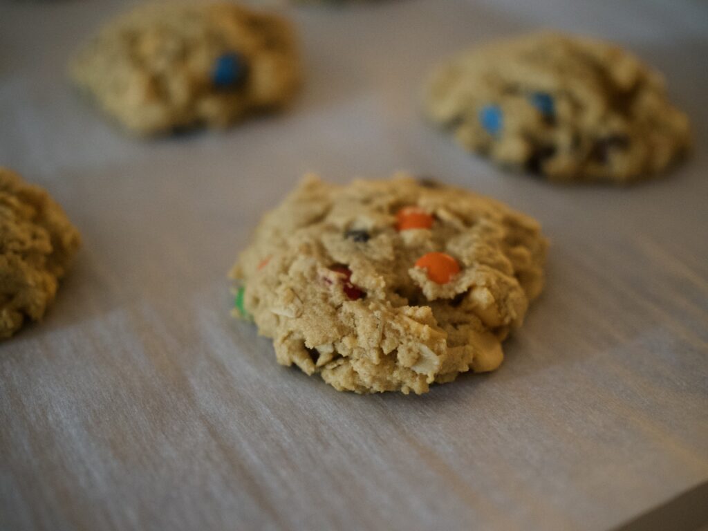 baked cookie on sheet