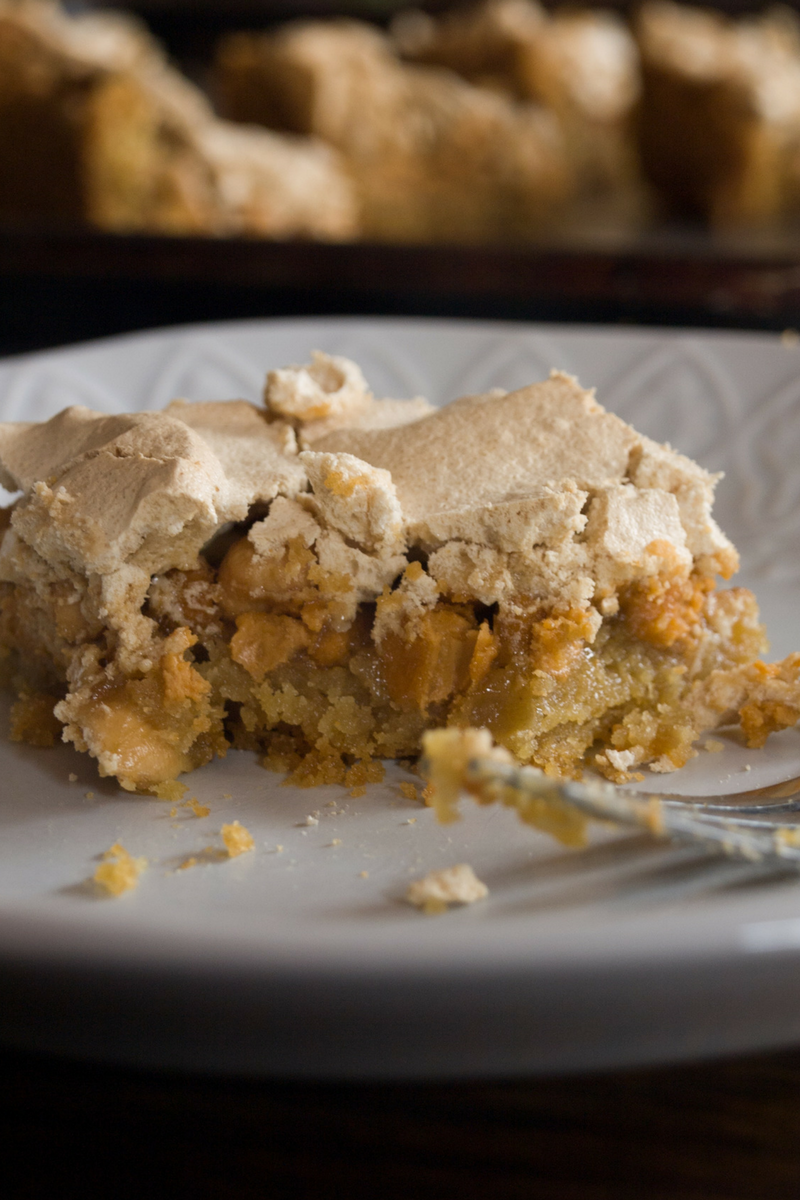 partially eaten butterscotch cashew bars