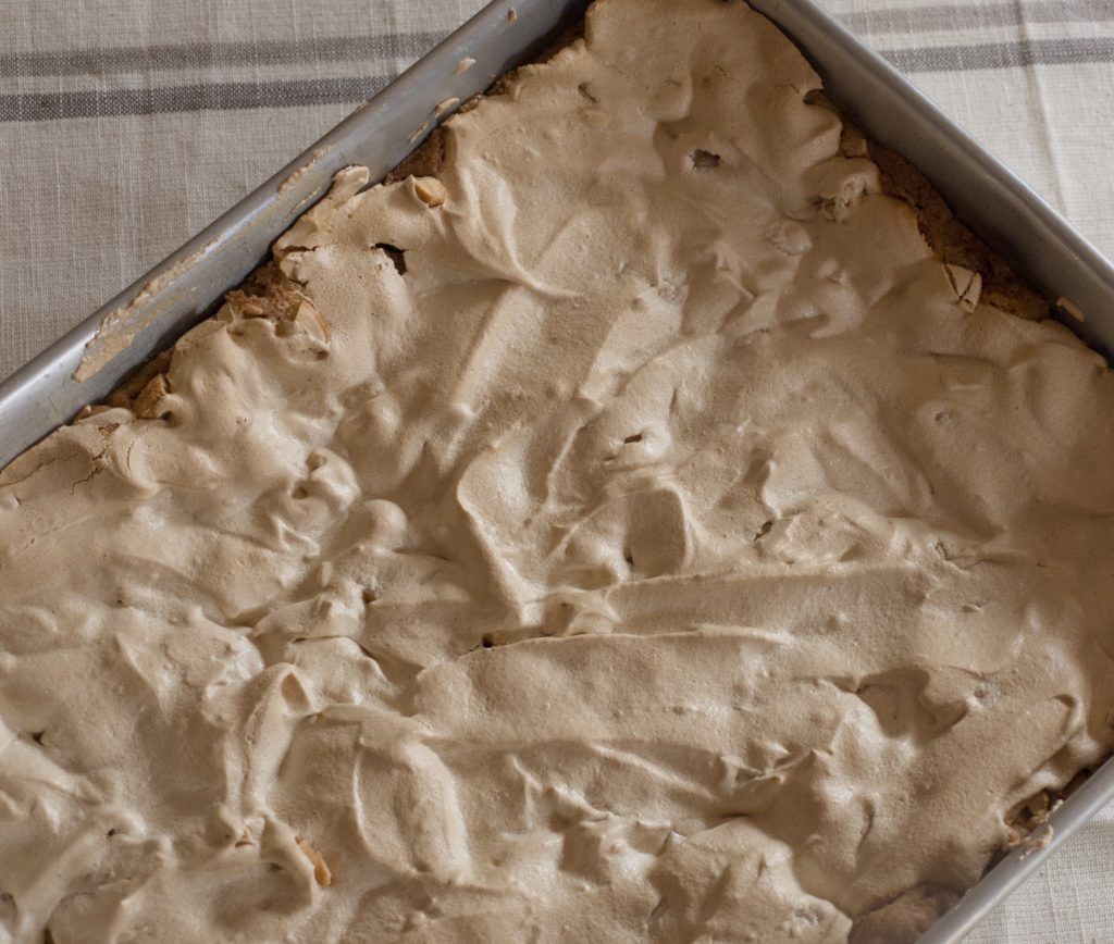 baked pan of cashew bars