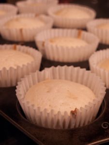 unfrosted strawberry shortcake cupcakes