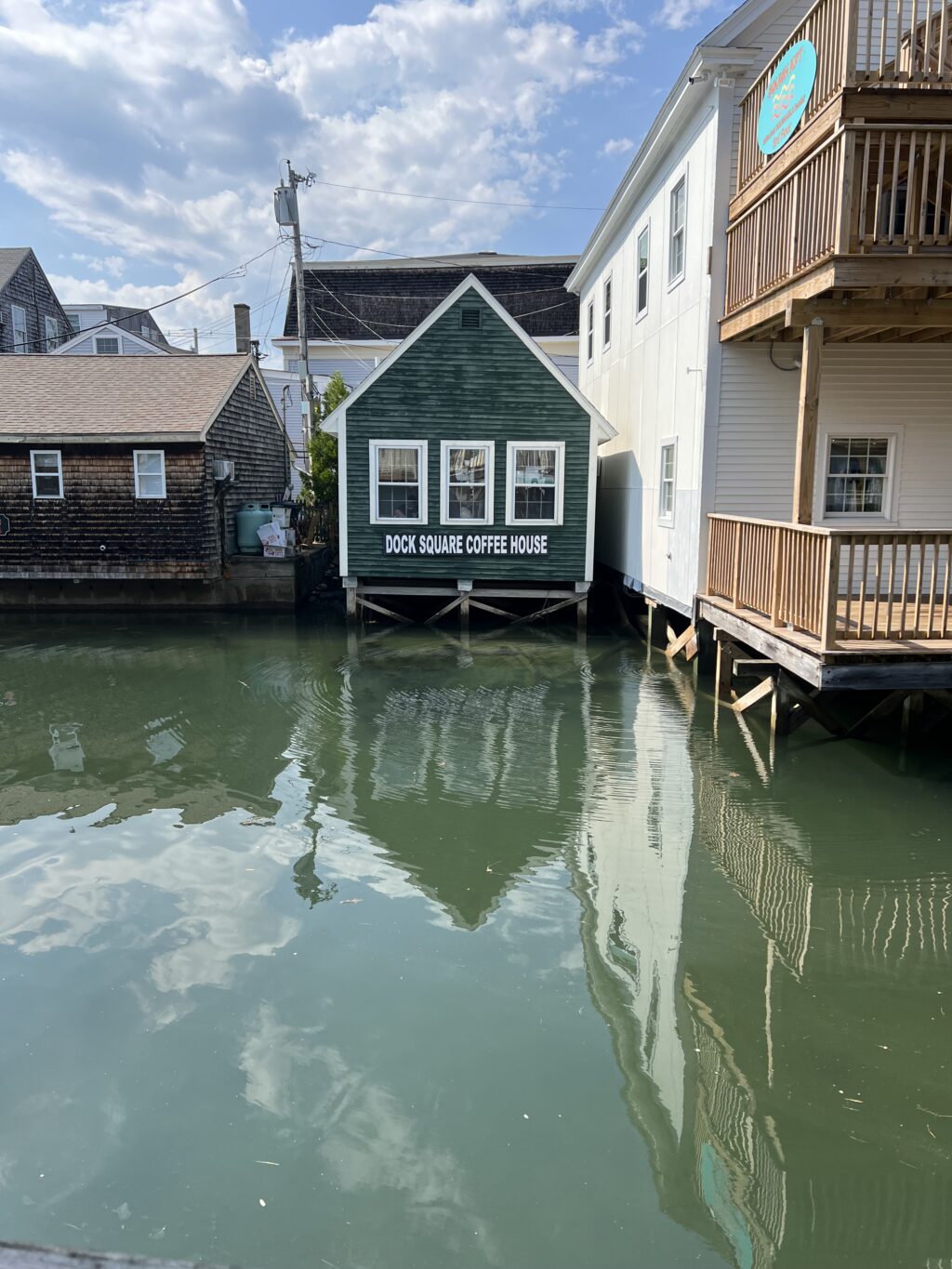 Dock Square Coffee Shop view from the water